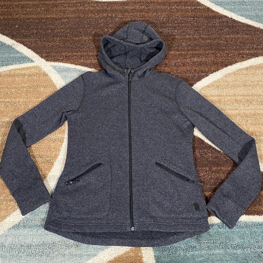 Smartwool Heritage Trail Full Zip Wool Hoodie Sweater Gray Women's Size Large